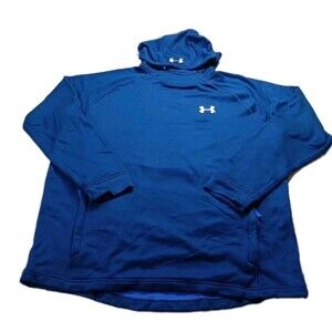 Under Armour Sweater Mens XL blue Pullover Logo Fleece Hoodie Sweatshirt Loose